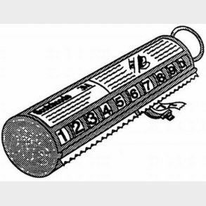 Praktisk markör inklusive rullar 0-9