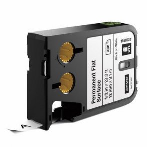 Etikettband DYMO XTL 24mmX7,5 m svart och vit vinyl universal