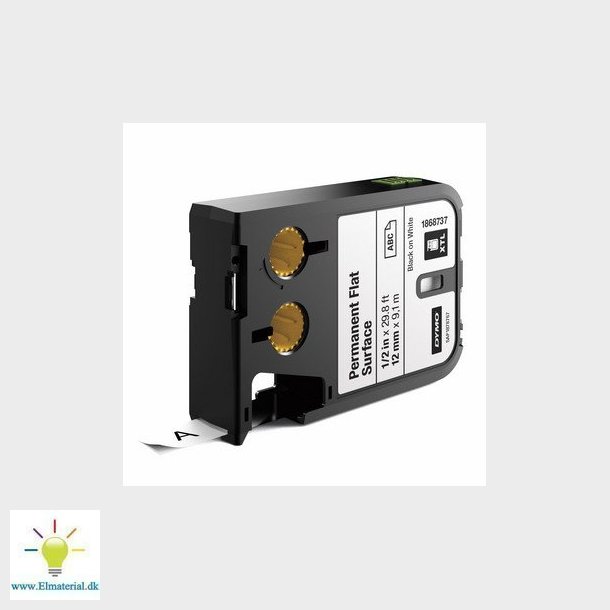 Etikettband DYMO XTL 24mmX7,5 m svart och vit vinyl universal