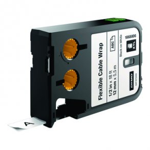 Dymo XTL Tape Nylon 12 mm Svart p Vit 5,5 m