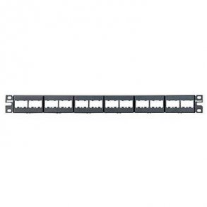 Patchpanel m/kabel aflastning 24 port uden konnekter