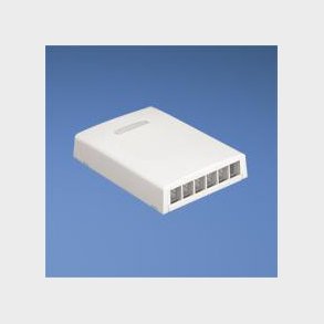 V�gboks NetKey 6 port hvid