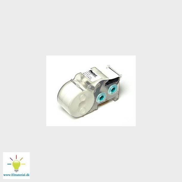Tape kontinuerlig 25,4 mm, sort p gul, RL.7,6 m LS8