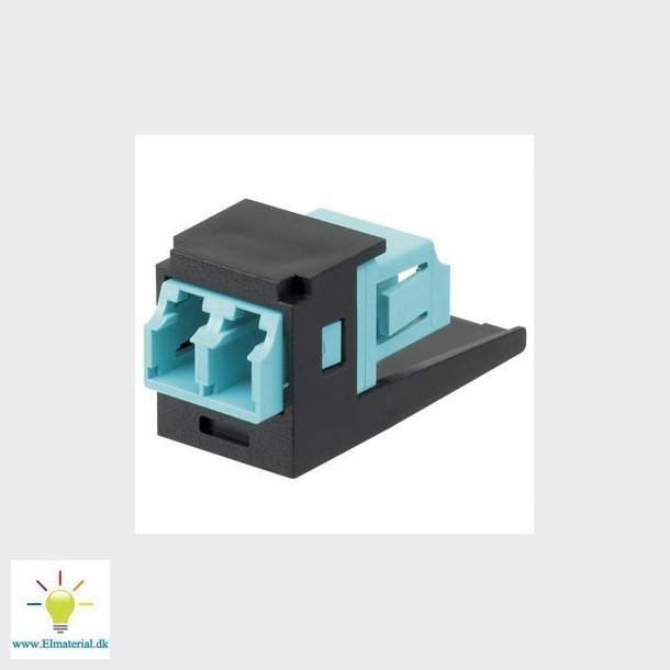 LC-modul duplex OM3 / 4 Mini-Com AQUA / SORT