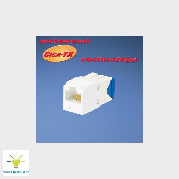 Modular jack Kat.6a UTP Mini-Com G hvid