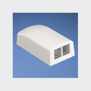 V�gboks NetKey 2 port hvid