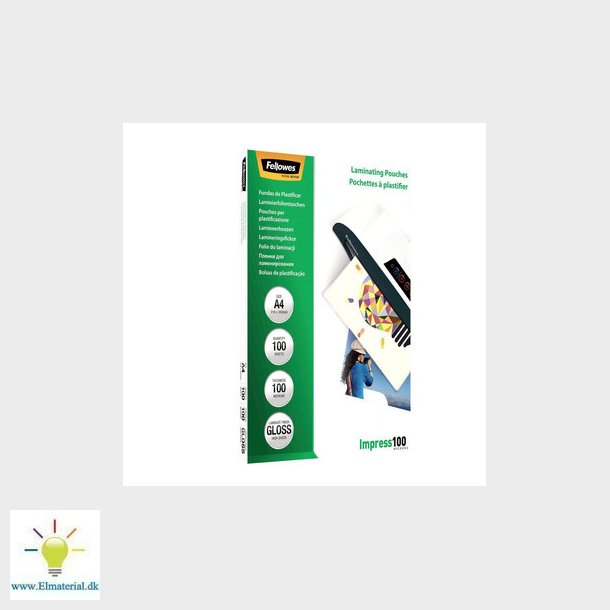 Lamineringslommer 100mic 216x303mm A4 100stk/pak