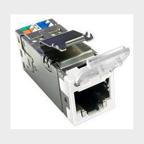 Modular Jack SLX KAT6A STP med st�vl�g hvid