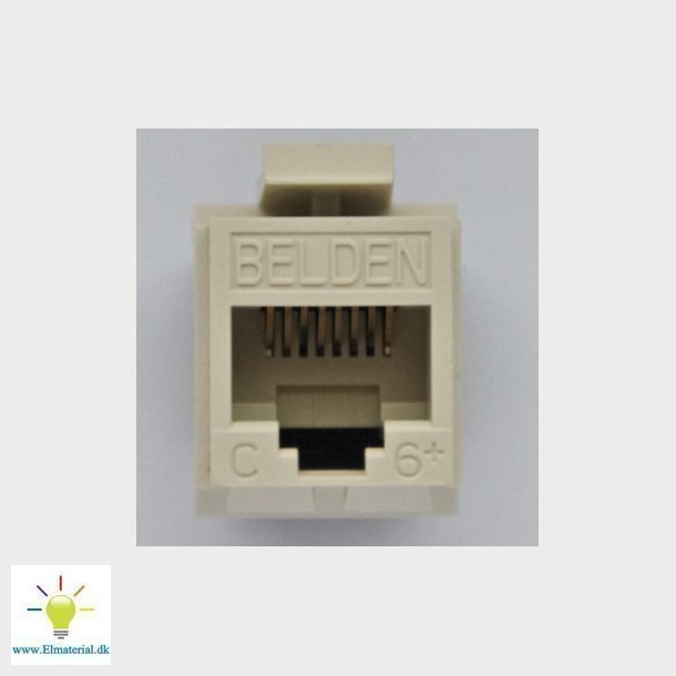 Modular jack K6 utp GF key hvid