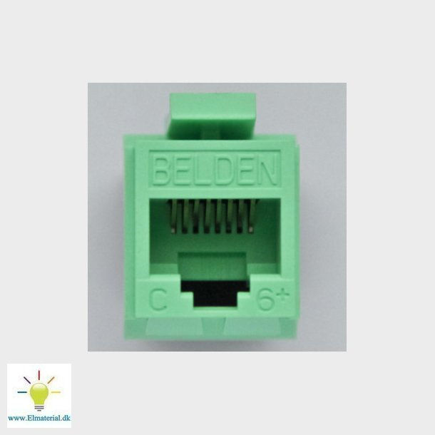 Modular jack K6 utp GF key grn