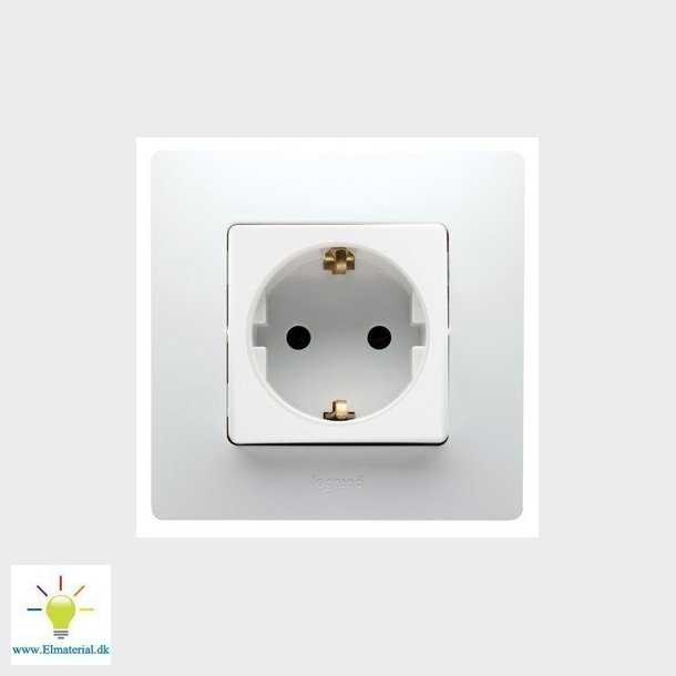 Niloe stikkontakt 230V SCHUKO 2 POL + N HVID