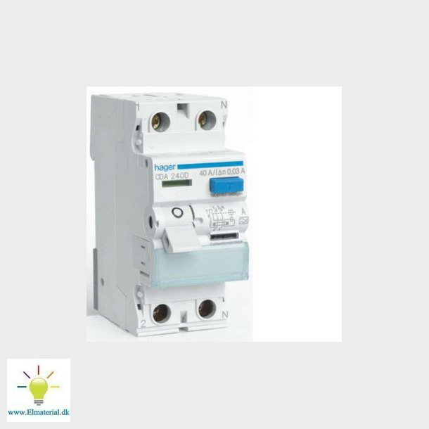 HPFI afbryder 2P 25A/30mA