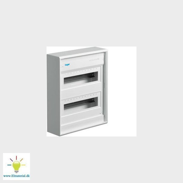 Gruppetavle  2R 24M m PE-klemme