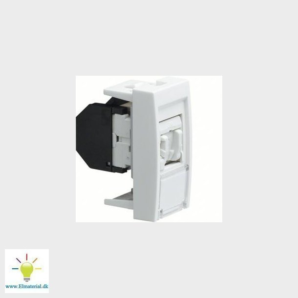 Dataudtag 1x RJ45 Cat.6 UTP modul 22,5x45mm hvid