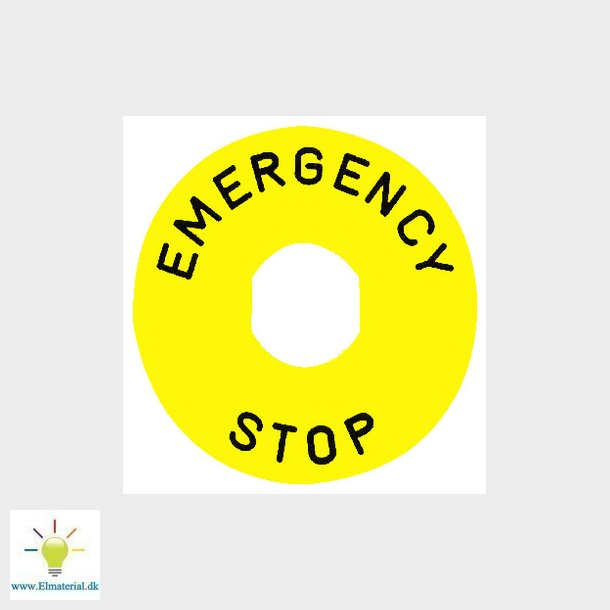 Skilt runde 90 gul engelsk ZBY8330