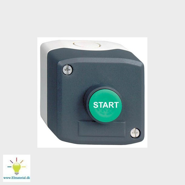 Trykknapbox gr/sort m/1xNO "START"