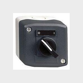 Trykknapkasse komplet med 1 drejegreb 1NO 2 positioner