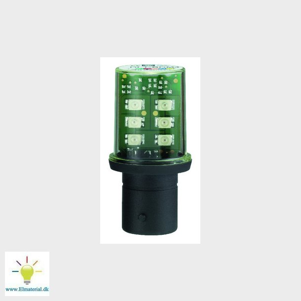 Diodelampe BA15D hvid 24V DL1BDB1