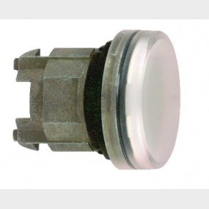 Harmony signallampehoved for LED med linse i hvid farve