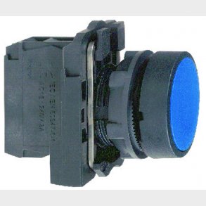 Harmony tryckknapp komplett med fjäderretur och platt tryckknapp i bl färg 1xNO, XB5AA61