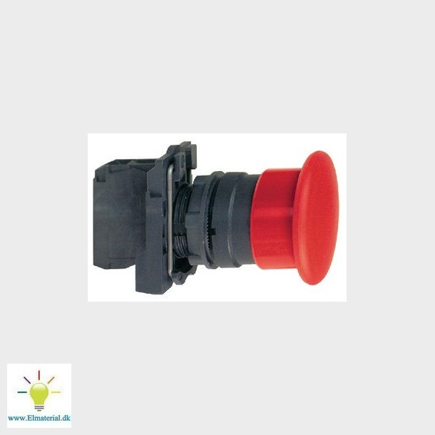 Harmony paddetryk komplet med 40 mm paddehoved i sort farve med fjeder-retur 1xNO, XB5AC21