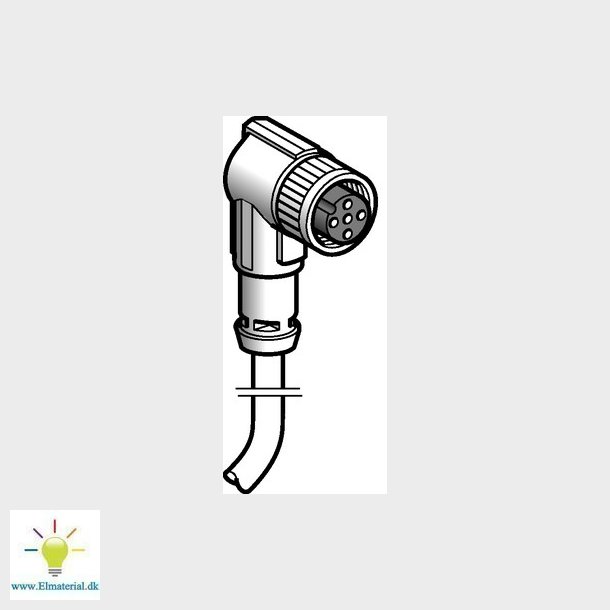 Flerkabel PUR M12 4-pin hun vinklet 20 meter