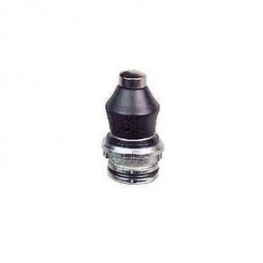 Endestophoved metal stempel m/blg