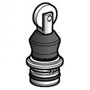 Endestophoved stempel /rulle m/gummiblg