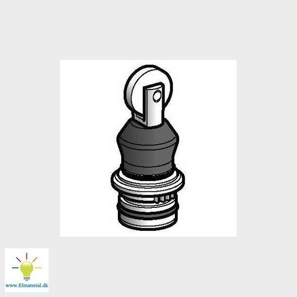 Endestophoved stempel /rulle m/gummiblg