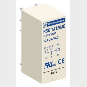Stikbensrel� 1C/O 12A 230VAC