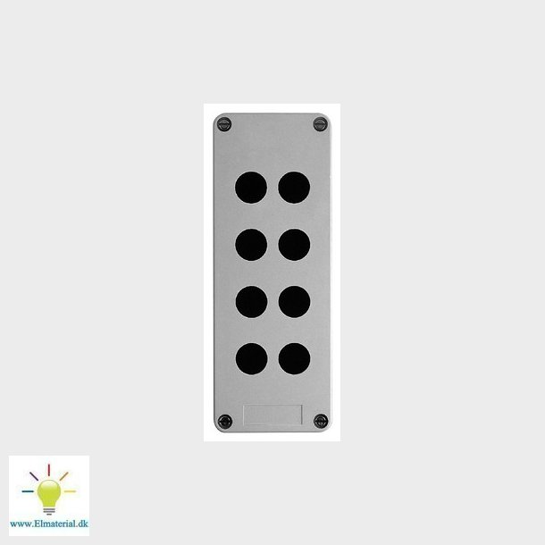 Kunststofbox med 8 22 huller 85x226mm