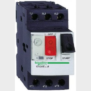 TeSys GV motorv�rn GV2ME08, termisk magnetisk, 2.5-4A 1.1-1.5kW@400V Icu100kA, trykknap