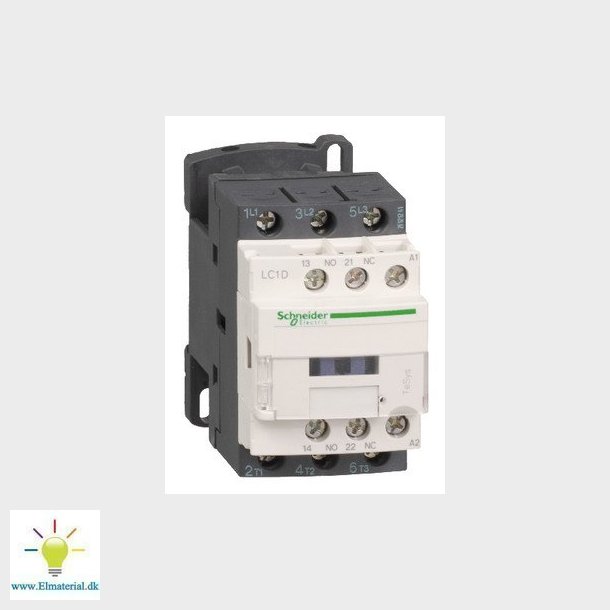 TeSys D kontaktor LC1D32P7, 3P 32A AC-3 15kW@400V, 1NO+1NC hjlpe kontakt, 230V 50/60Hz AC spole