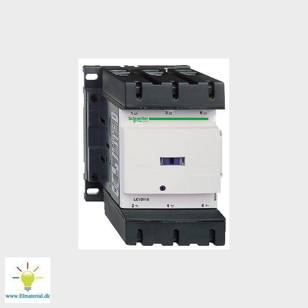 TeSys D kontaktor LC1D150P7, 3P 150A AC-3 75kW@400V, 1NO+1NC hjlpe kontakt, 230V 50/60Hz AC spole