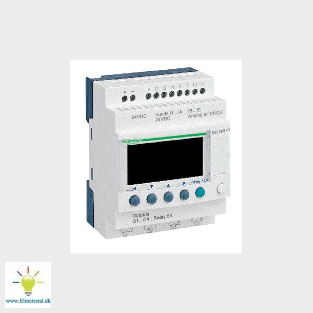Zelio Logic SR2 Kompakt smart rel / programmerbar controller 12 I/Os, 24 V DC, med LCD