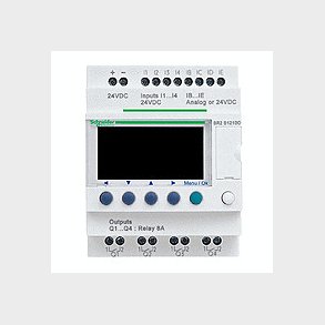 Zelio Logic SR2 Kompakt smart rel� / programmerbar controller 12 I/Os, 100-240 V AC, med LCD