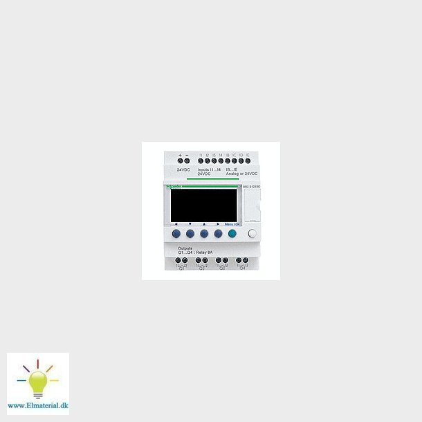 Zelio Logic SR2 Kompakt smart rel / programmerbar controller 12 I/Os, 100-240 V AC, med LCD
