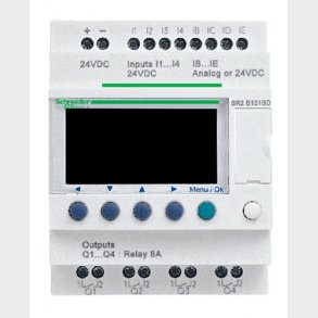 Zelio Logic SR2B Kompakt smart rel�/ programmerbar controller, 8 I/4U 24 V AC, medLCD