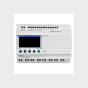 Zelio Logic SR2 Kompakt smart rel� / programmerbar controller 20 I/Os, 24 V DC, med LCD, SR2A201BD