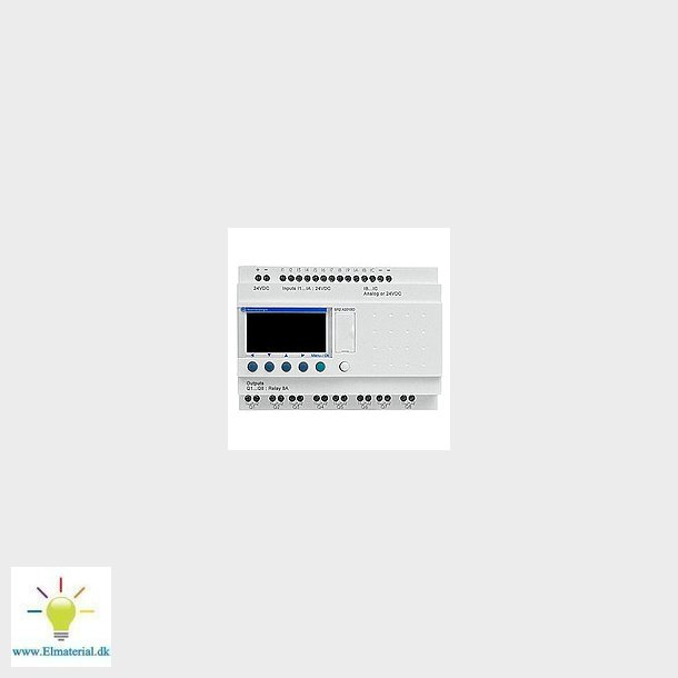 Zelio Logic SR2 Kompakt smart rel / programmerbar controller 20 I/Os, 24 V DC, med LCD, SR2A201BD