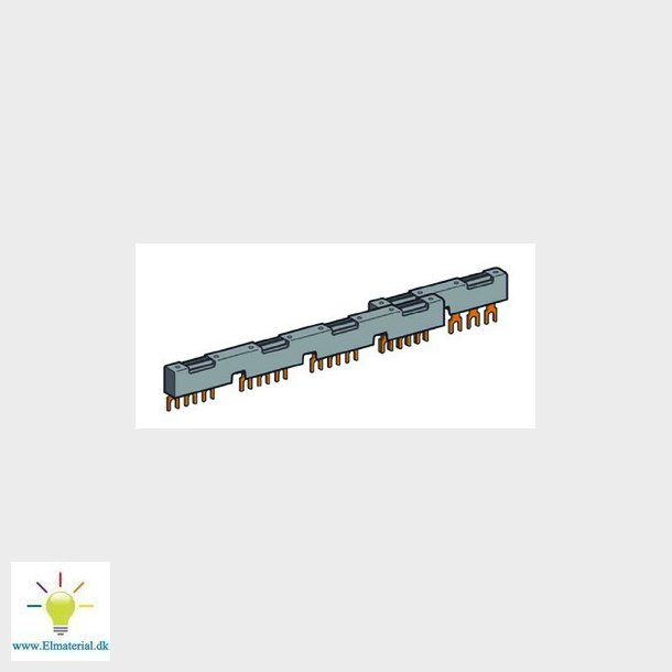 Samleskinne for 4styk GV2 GV2G454