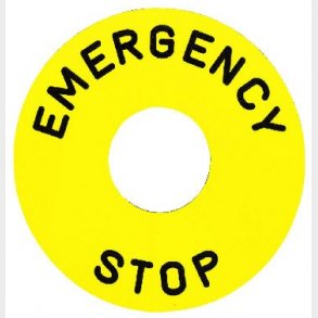 Skilt ZB2BY9330 TEKST:EMERGENCY