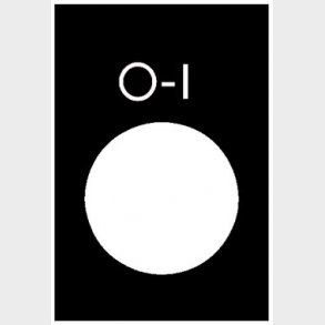 Skilt ZB2-BY2178 sort med tekst 0-1