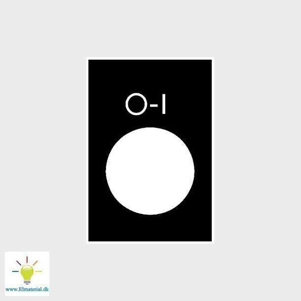 Skilt ZB2-BY2178 sort med tekst 0-1