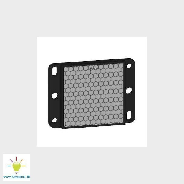 Reflektor firkant med 2 skruehuller 50x50 mm