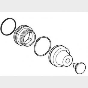Gummitryk sort f/XES-D 16mm vandring