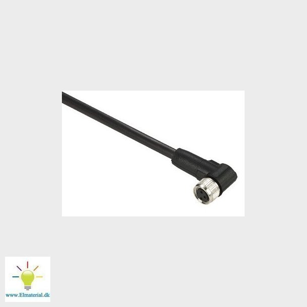 Flerkabel PUR M8 3-pin hun vinklet 5 meter XZCP0666L5