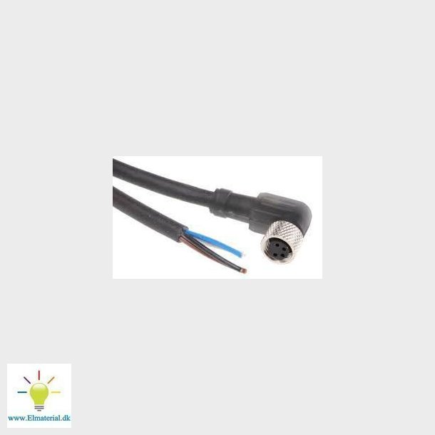 Flerkabel PUR M12 4-pin hun vinklet 5 meter XZCP1241L5