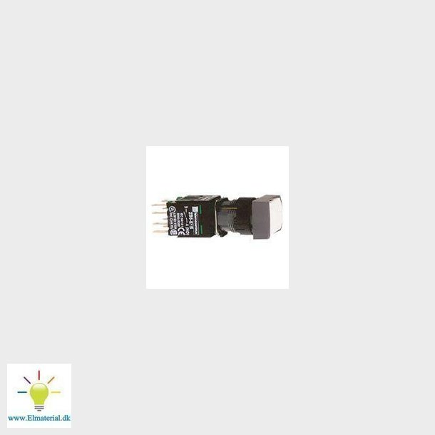 Tryk 16 rektangulr hvid planforsnket XB6DA11B