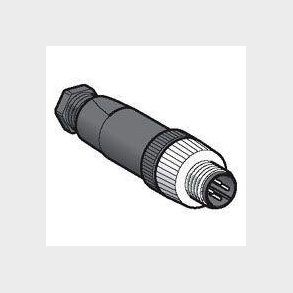 Stik M12 4P lige han